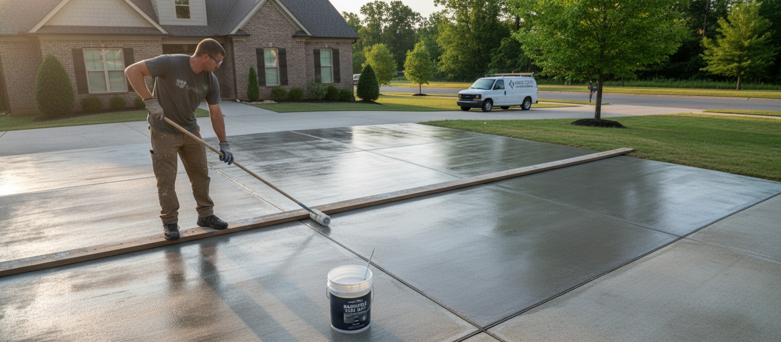 Concrete driveway repair and resurfacing in Nashville, TN